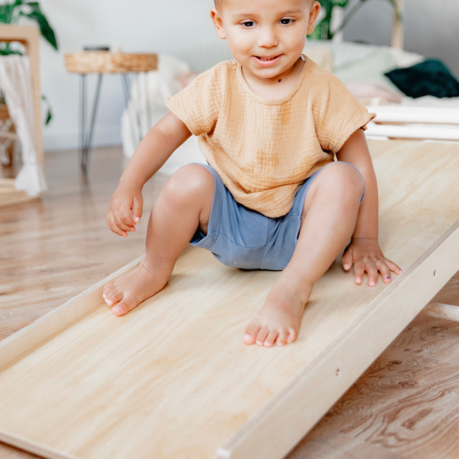 Rutsch- & Kletterrampe – Erweiterung für Klettergerüste & Spielwürfel
