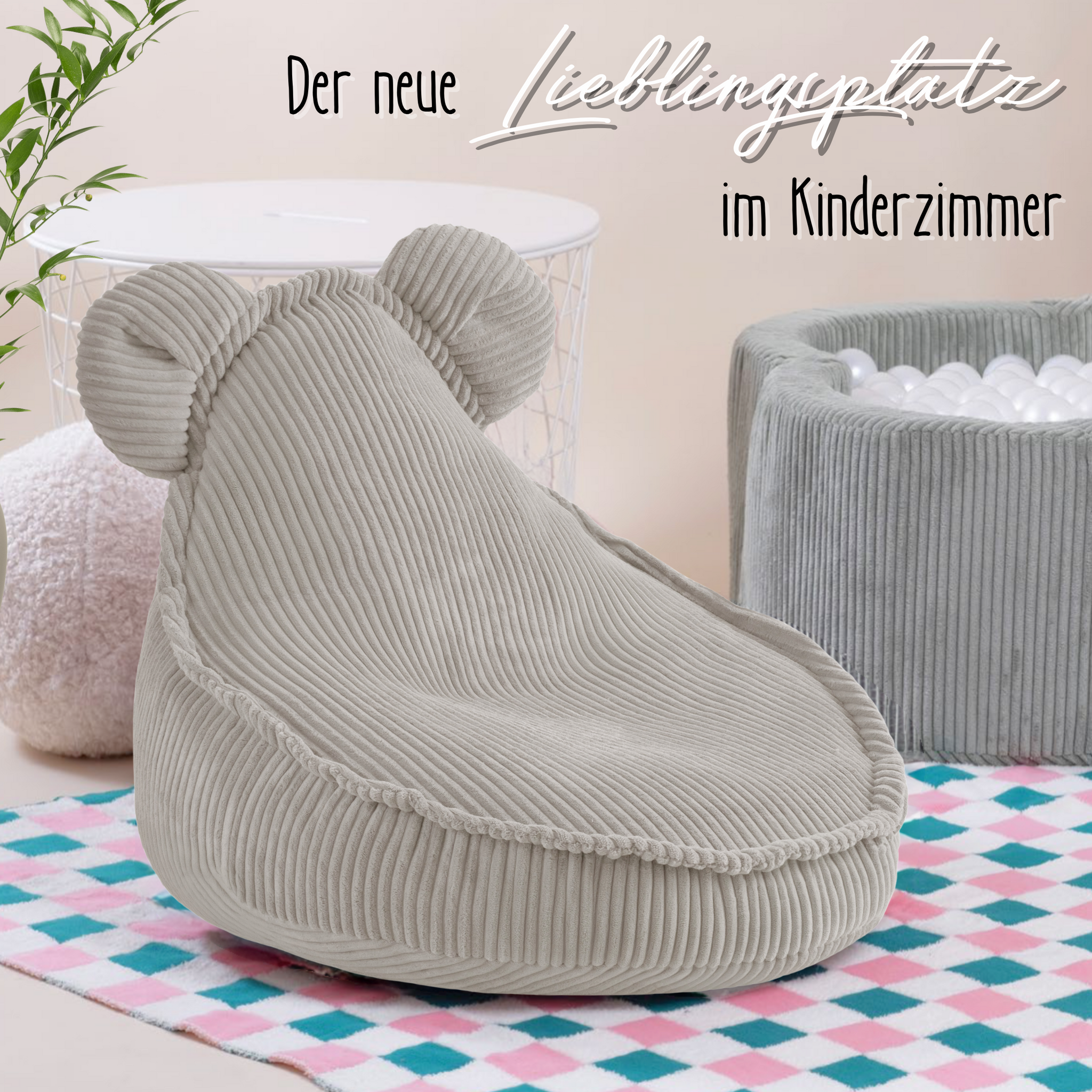 "Huggy Bear" Sitzsack für Kinder 68x45cm