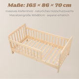 YappyTerra JUNIOR - Kinderbett 160×80 cm mit Rausfallschutz