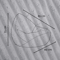 "Fluffy Cloud" Kinder-Sitzsack 80x85cm mit EPS Perlen