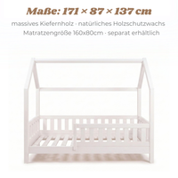 YappyTrygg JUNIOR - Hausbett 160×80 cm mit Rausfallschutz