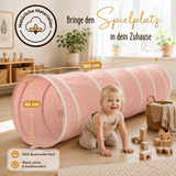 Spieltunnel aus Baumwolle/Hanf, passend zu den Spielzelten, 180x46cm
