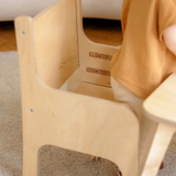 Tulla® Kinderstuhl – 3fach höhenverstellbarer Montessori Stuhl aus Holz