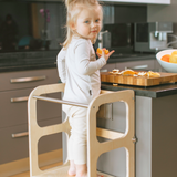 STEP’n’SIT® – Montessori Lernturm & Tisch 2-in-1 aus Holz