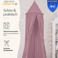 Kinderzimmer Baldachin 260cm – 100% Baumwolle