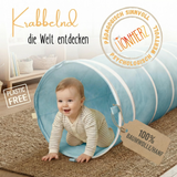 Spieltunnel aus Baumwolle/Hanf, passend zum runden Spielzelt, 180x46cm