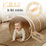 Spieltunnel aus Baumwolle/Hanf, passend zum runden Spielzelt, 180x46cm