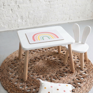 Solo Set "Bunny" – Kindertisch & Stuhl aus massivem Buchenholz
