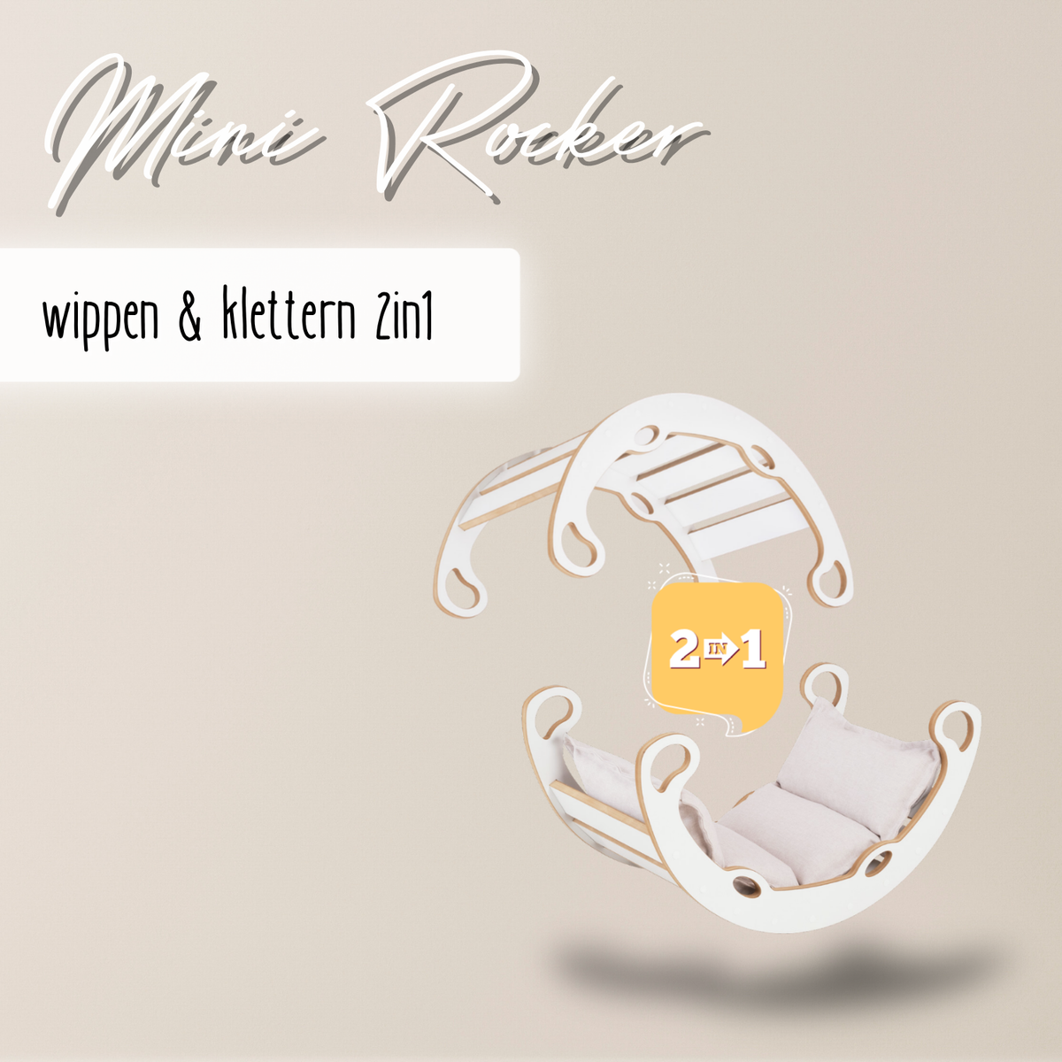 "Mini Rocker" 3-in-1, rocker, climbing arch & slide 75x39x40cm