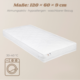 Yappy MINI – Babymatratze 120×60cm, zweiseitig, hypoallergen