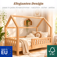 YappyTrygg JUNIOR - Hausbett 160×80 cm mit Rausfallschutz