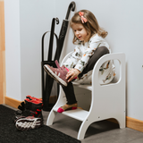 MIIMO® – Höhenverstellbarer Montessori Tritthocker aus Holz