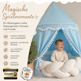 Play tent - breathable made of cotton &amp; hemp