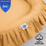 runde Nestmatte mit Rüschen – 100% Baumwolle