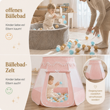 Pop-Up Bällebad-Spielzelt aus Baumwolle/Hanf
