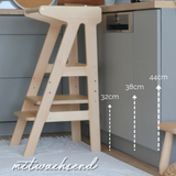 "Growing Tower" Kinder-Lernturm aus Buchen-Massivholz, mitwachsend