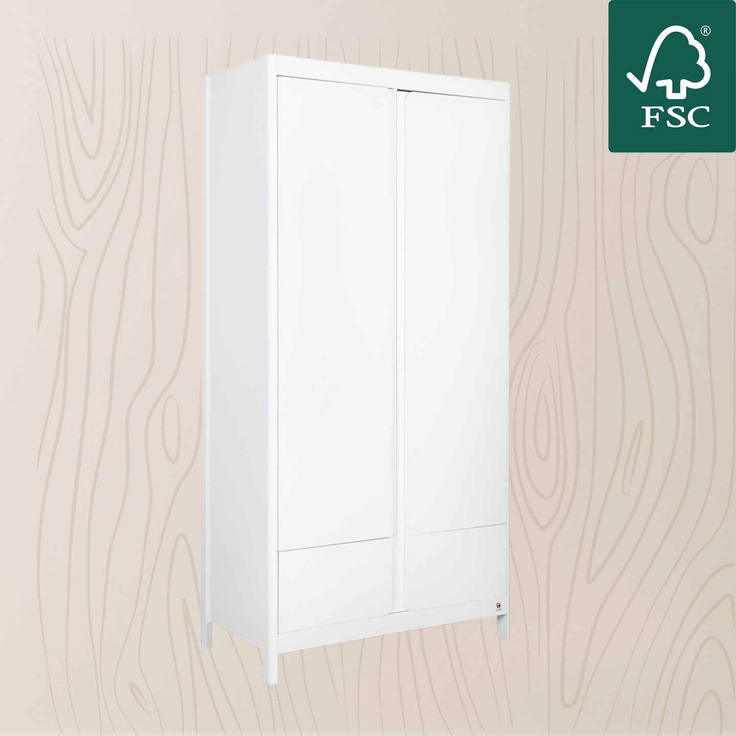 Yappy Classic Kleiderschrank – 2türig mit Schublade