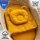 Baby Bettwäsche-Set mit Füllung – Decke & Teddy-Kissen aus 100% Baumwolle