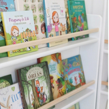Breites Montessori Bücherregal – aus massivem Kiefernholz 120×92×12 cm