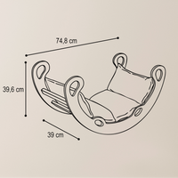 "Mini Rocker" 3-in-1, rocker, climbing arch & slide 75x39x40cm