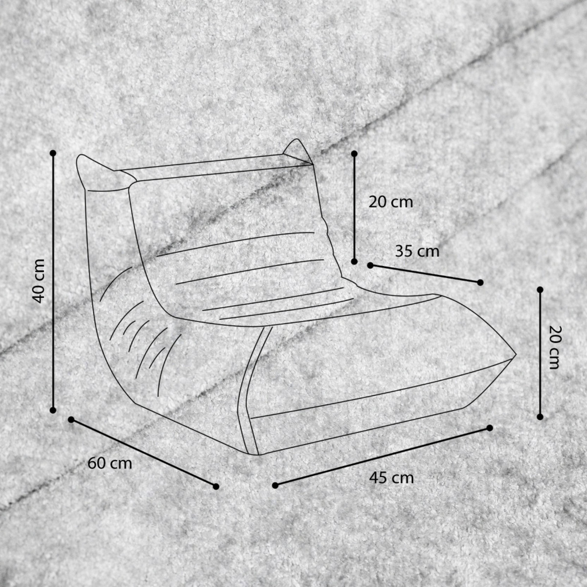 "Nilly Mooni" Ergonomischer Lounge-Sessel mit 4-Zonen-System