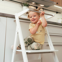 STEP’n’FOLD® – Faltbarer Montessori Lernturm mit verstellbarer Höhe