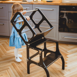 STEP’n’SIT® – Montessori Lernturm & Tisch 2-in-1 aus Holz