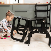 STEP’n’SIT® – Montessori Lernturm & Tisch 2-in-1 aus Holz