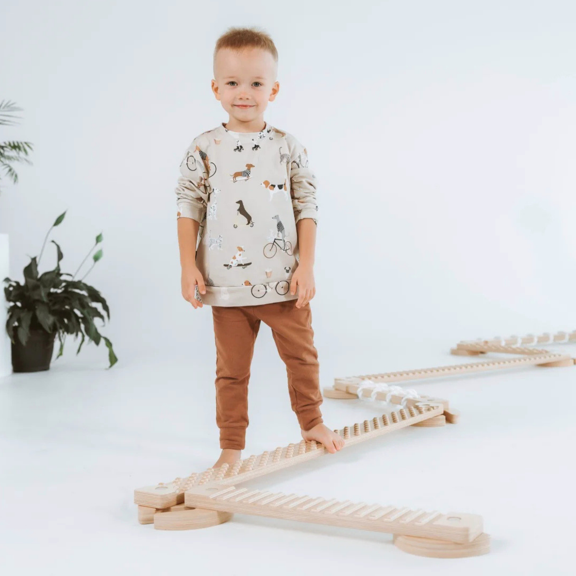 TipiToo® – Schwebebalken Set aus Holz mit 3 Elementen