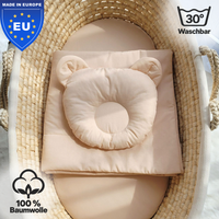 Baby Bettwäsche-Set mit Füllung – Decke & Teddy-Kissen aus 100% Baumwolle