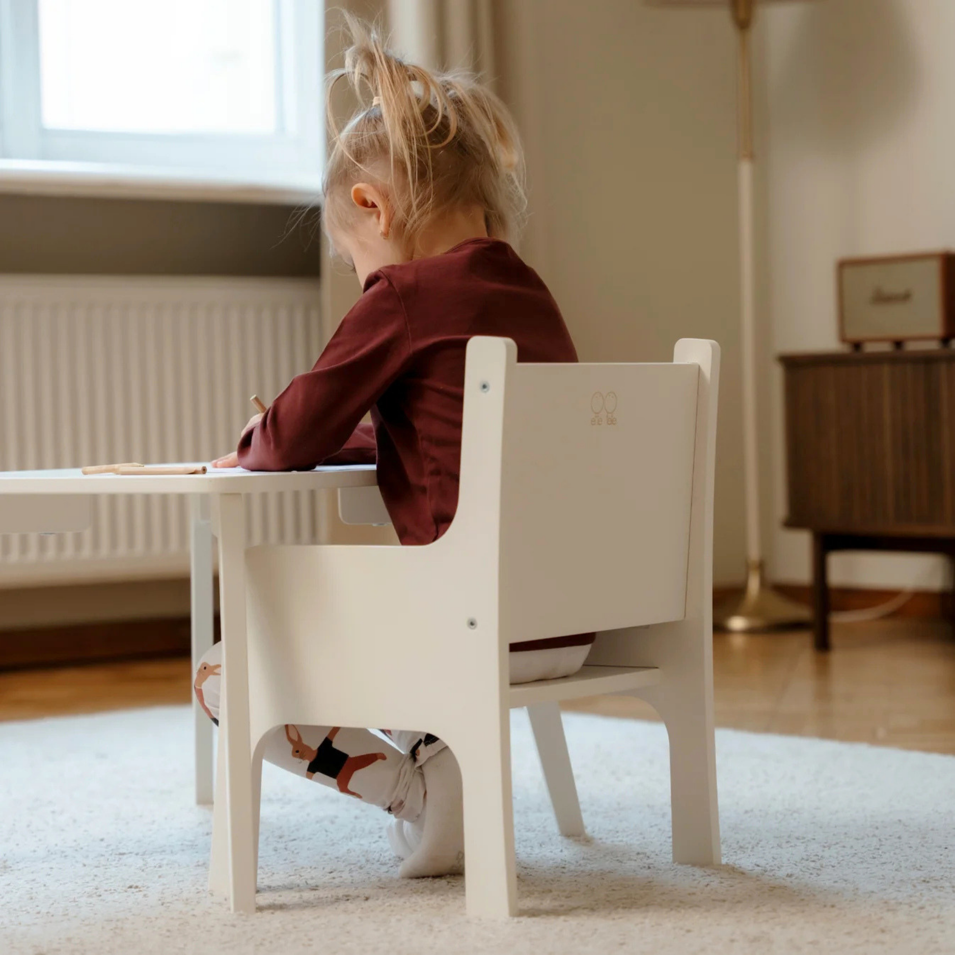 Tulla® Kinderstuhl – 3fach höhenverstellbarer Montessori Stuhl aus Holz