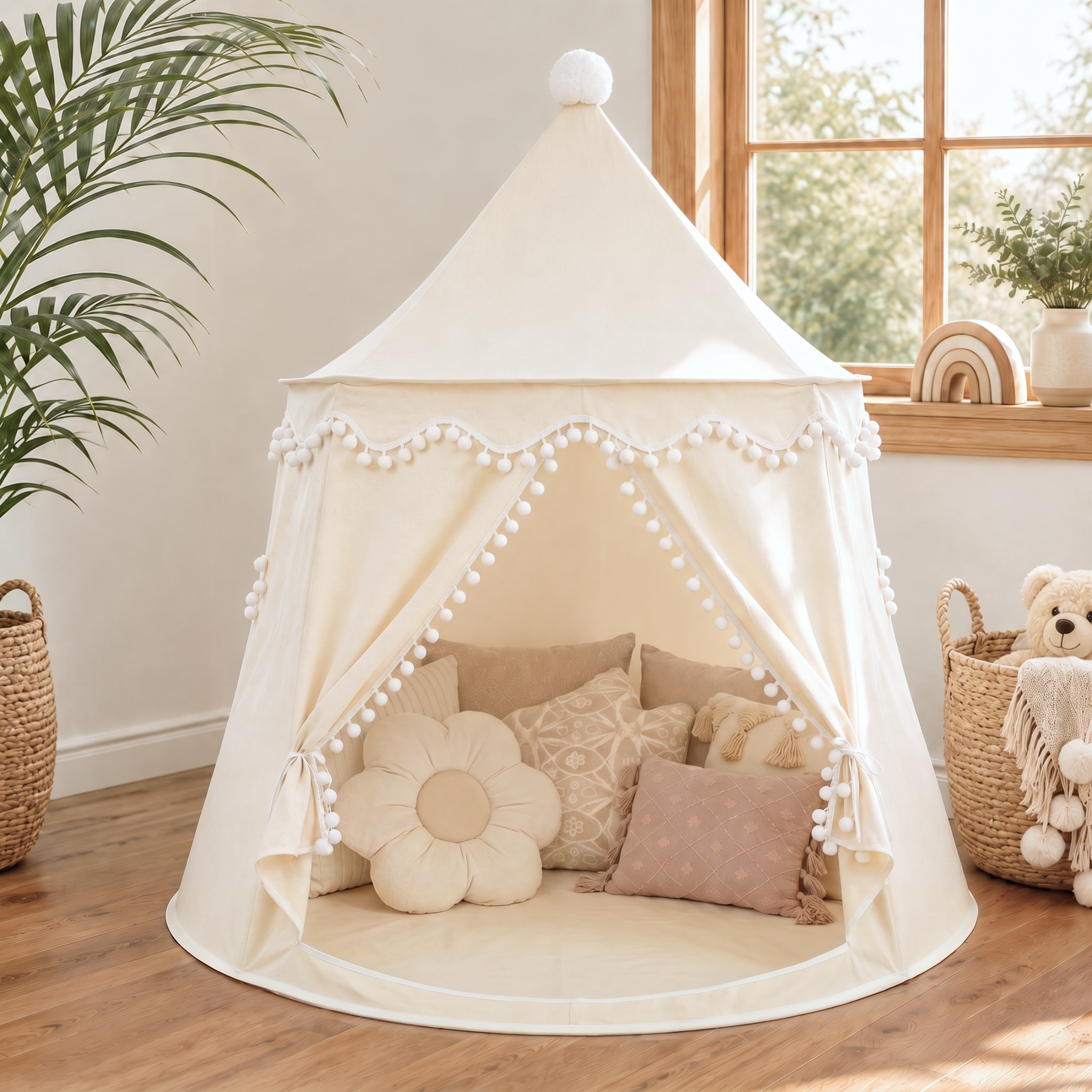 Play tent - breathable made of cotton &amp; hemp