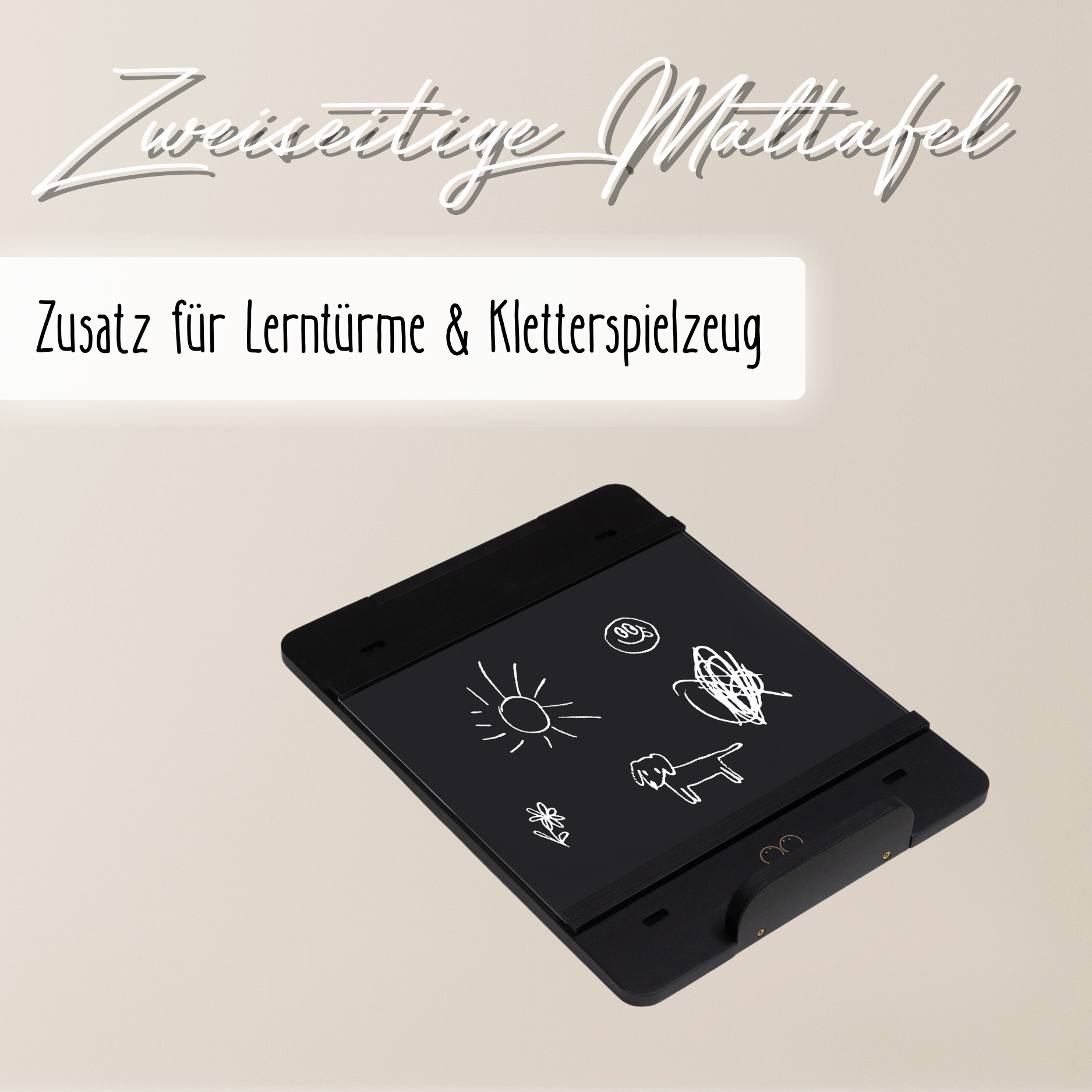 Zweiseitige Maltafel – kreatives Zusatzboard für Lerntürme & Kletterspielzeug