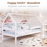 YappySole MAXI – Hausbett 200x90cm mit Rausfallschutz und 2 Schubladen