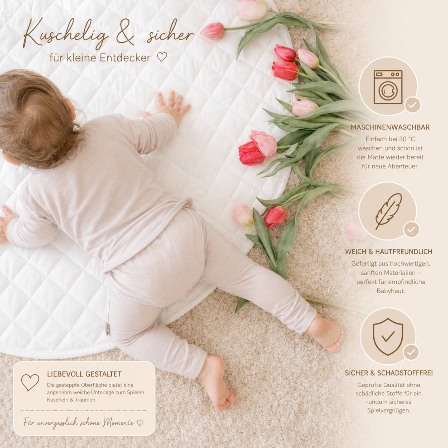 Round play mat - 110 cm