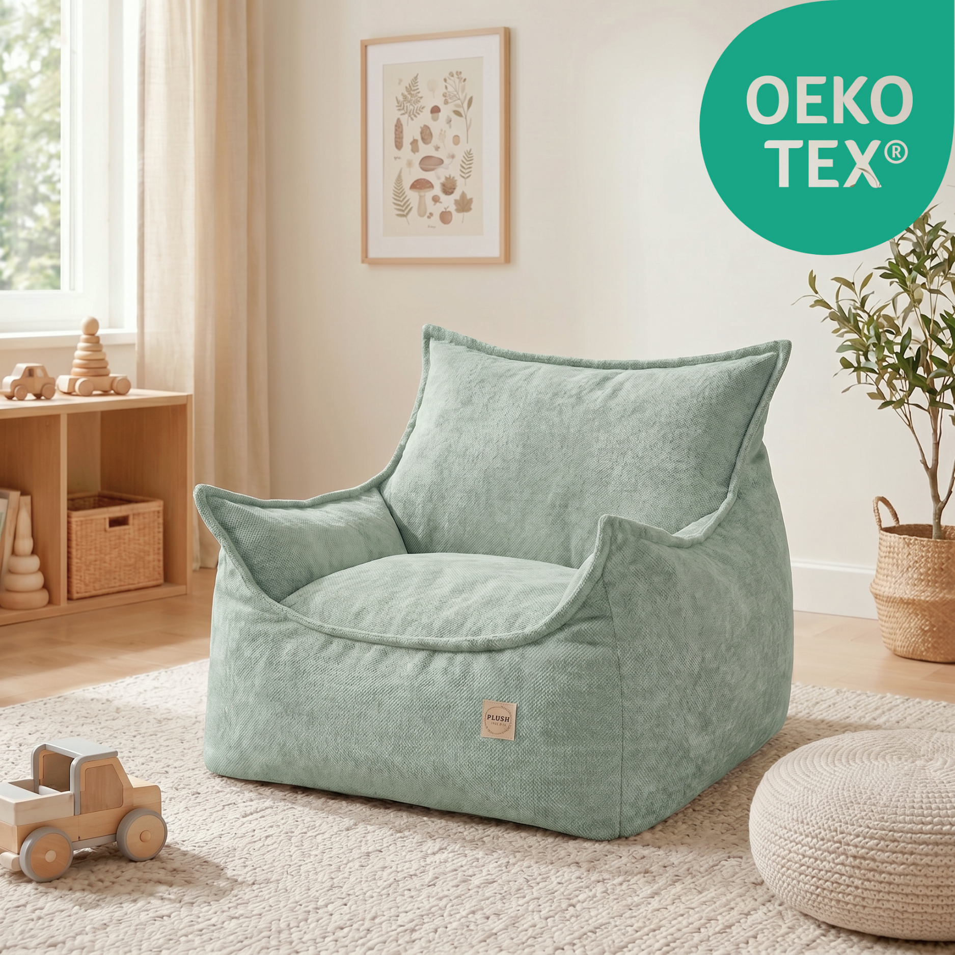 "Chenille Throne" bequemer Kinder-Relaxsessel 80x73x58cm