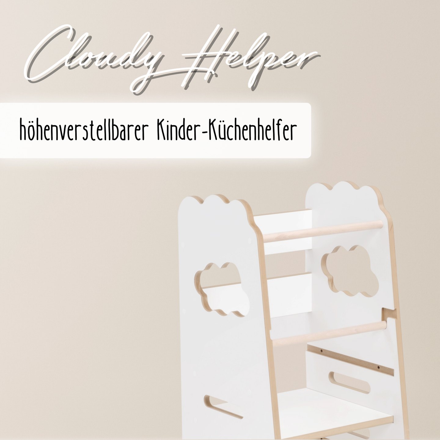 "Cloudy Helper" Kinder-Küchenhelfer, höhenverstellbar