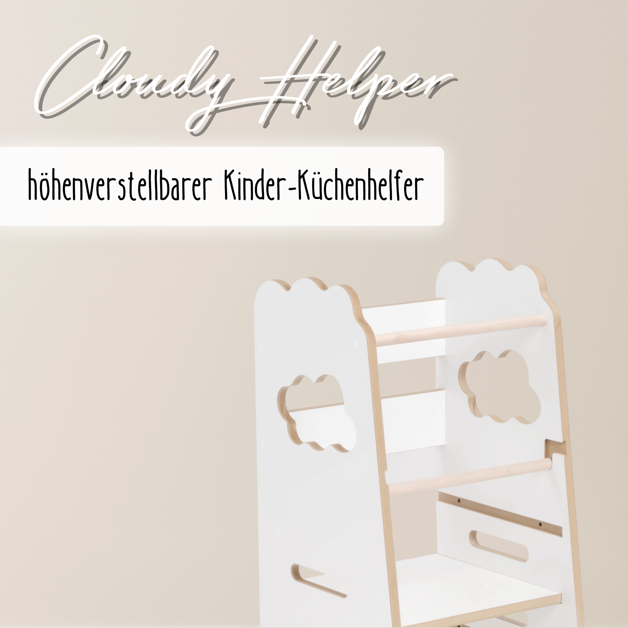 "Cloudy Helper" Kinder-Küchenhelfer, höhenverstellbar