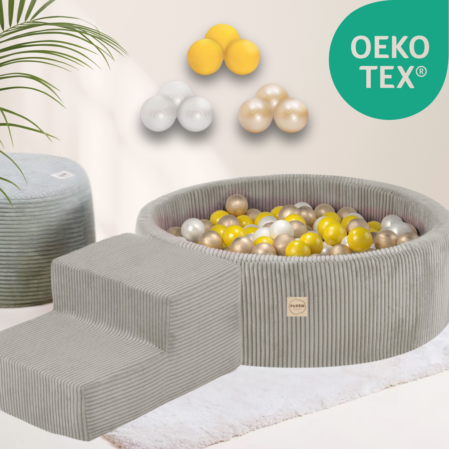 "Bally Step" Bällebad 90x30cm mit Stufe & 200 Bällen