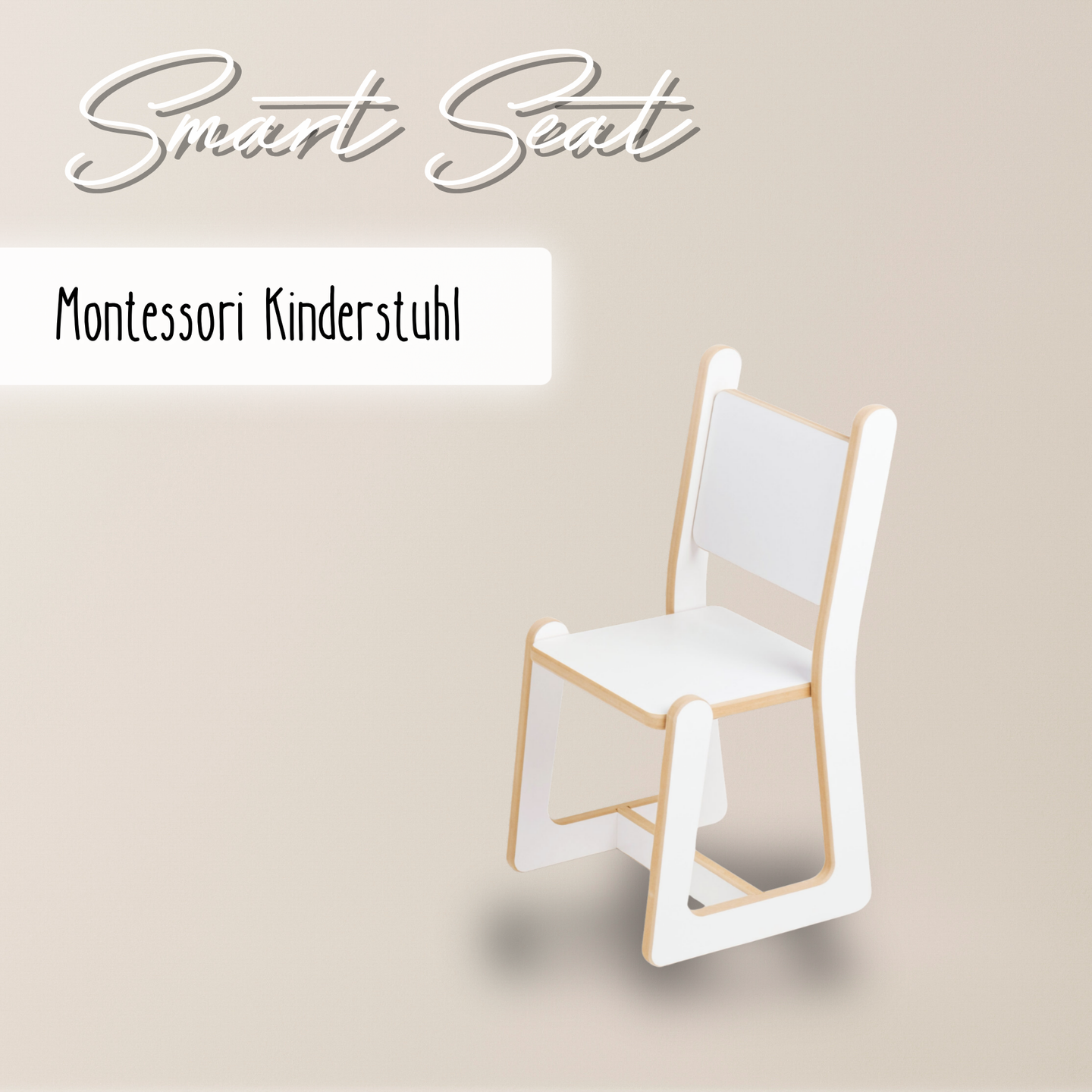 "Smart Seat" Kinderstuhl aus Holz – Montessori Design