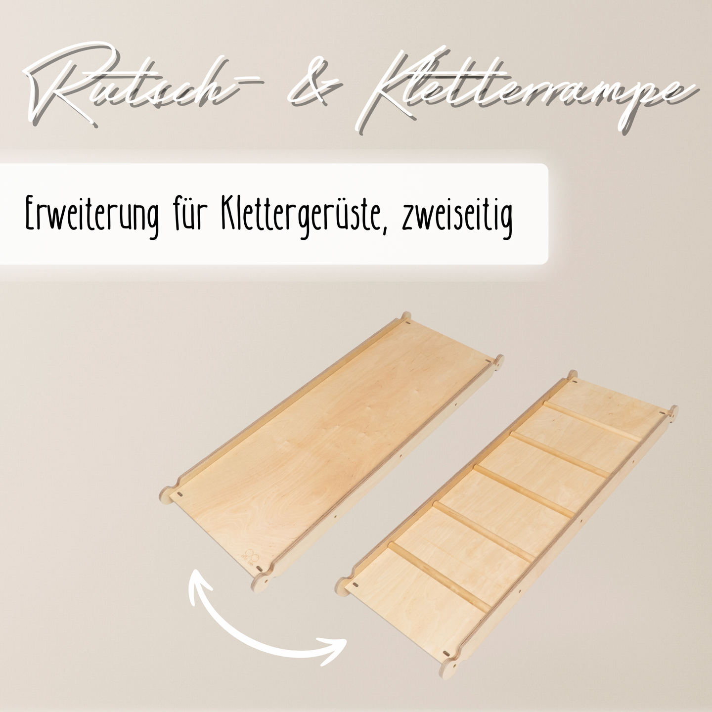 Rutsch- & Kletterrampe – Erweiterung für Klettergerüste & Spielwürfel