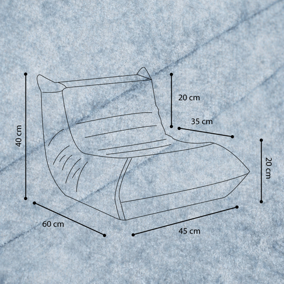 "Nilly Mooni" Ergonomischer Lounge-Sessel mit 4-Zonen-System