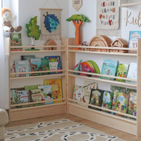 Breites Montessori Bücherregal – aus massivem Kiefernholz 120×92×12 cm