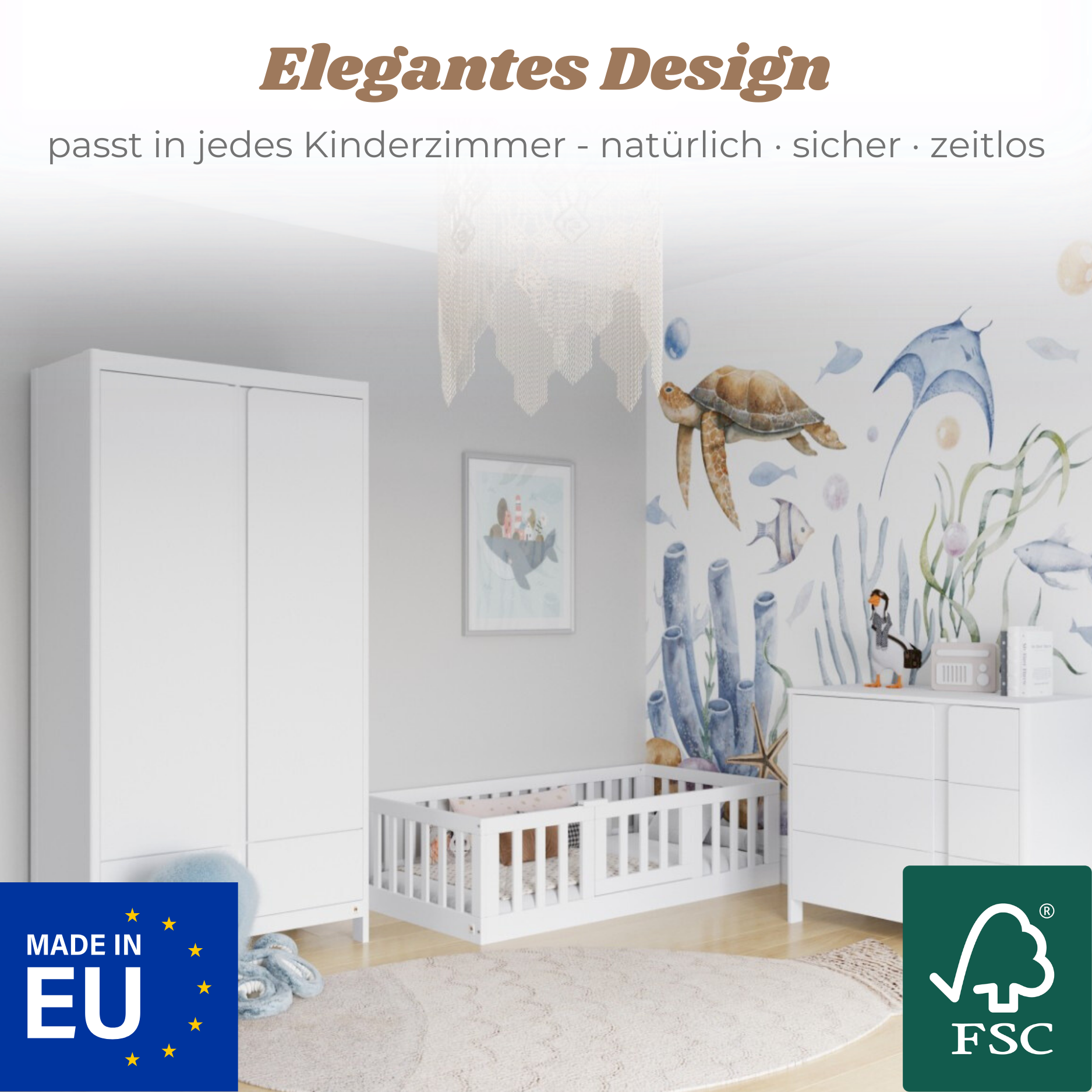 Yappy Classic Kleiderschrank – 2türig mit Schublade