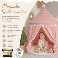 Play tent - breathable made of cotton &amp; hemp