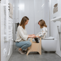 MIIMO® – Höhenverstellbarer Montessori Tritthocker aus Holz