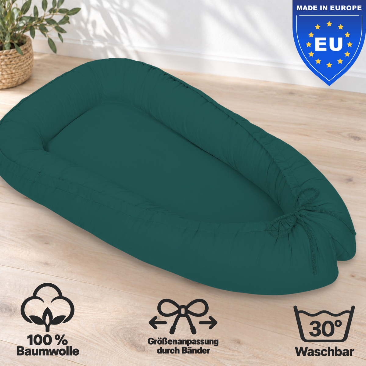 wendbares Babynest Classic - 100% Baumwolle