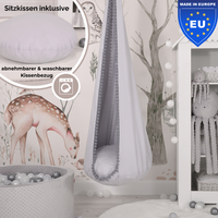 Cocoon Swing – Hängeschaukel aus Baumwolle mit Sitzkissen