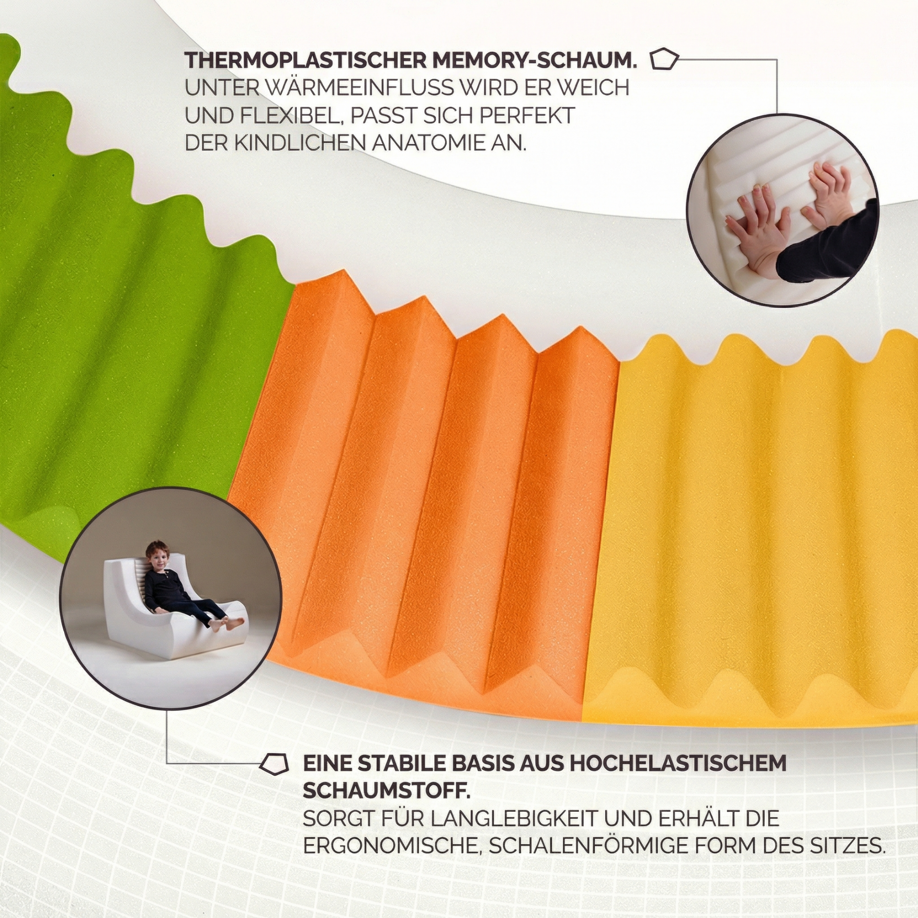 "Fluffy Mooni" Ergonomischer Lounge-Sessel mit 4-Zonen-System