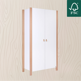 YappyÉtude Design Kleiderschrank – 2türig mit Schubladen